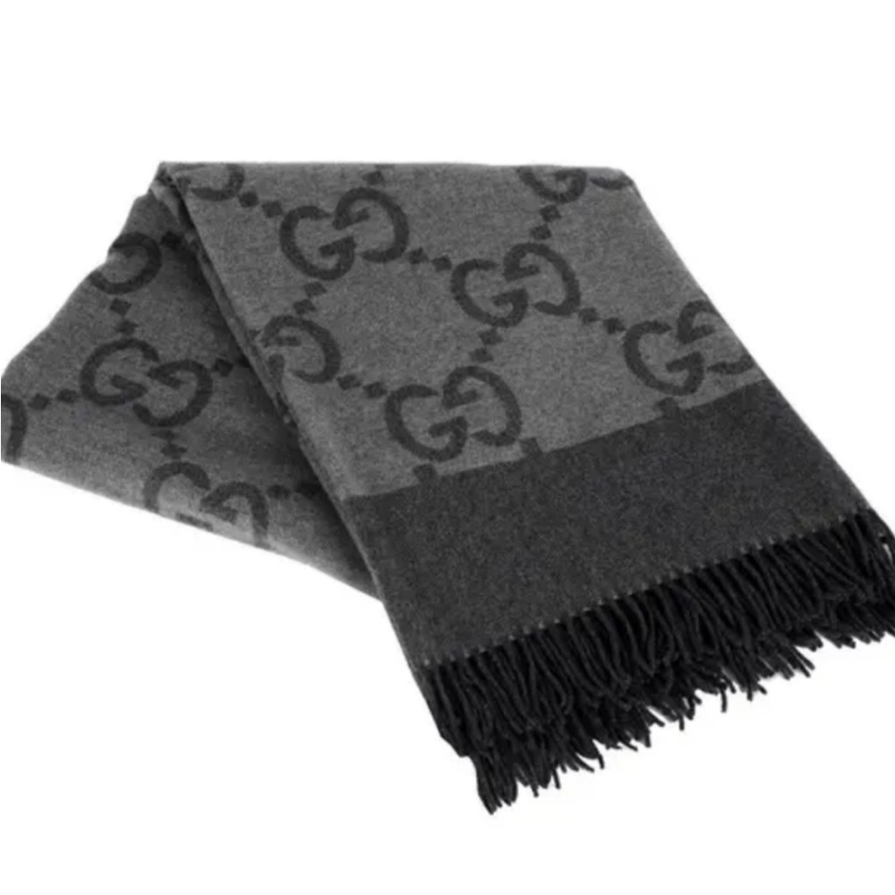 Gucci | Luxury Monogram Wool Throw Blanket